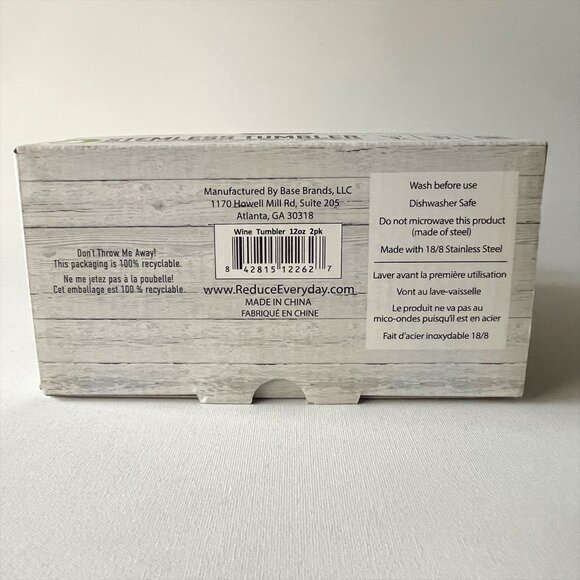 Set 2 REDUCE Wine Tumbler with Lid Stainless Steel Vacuum Insulated Cup 12oz - Picture 3 of 7